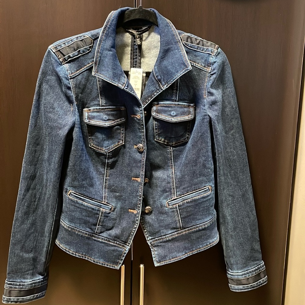 NWT! White House Black Market Denim Band Jacket